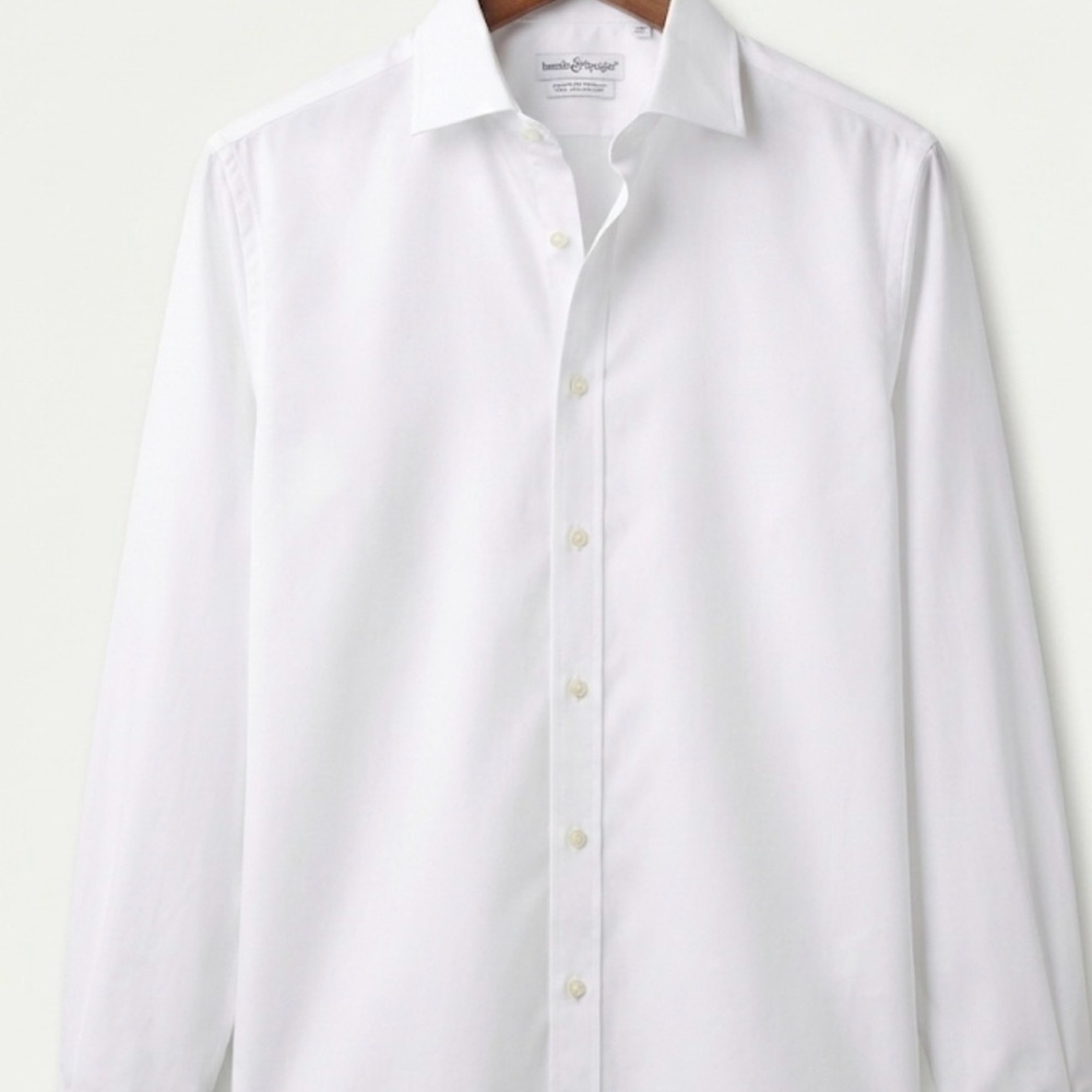 Classic Men's White Dress Shirt by Iannalfo & Sgariglia – Italian Elegance!
